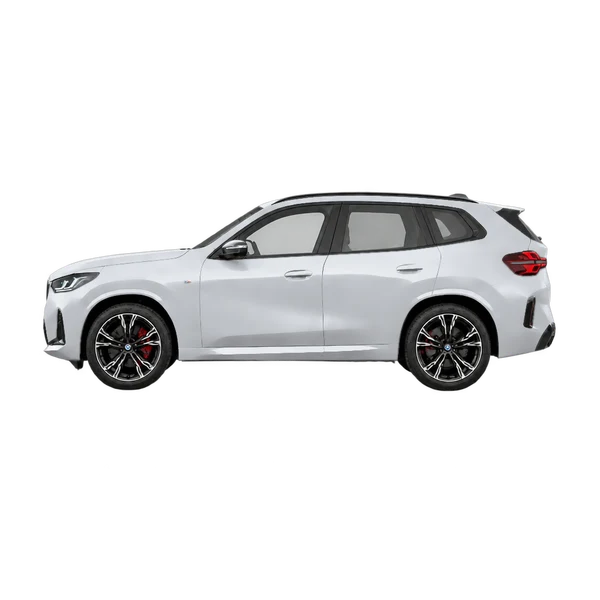 silver 2025 BMW X3 M50 Xdrive side (facing left) view