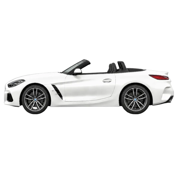 white 2021 BMW Z4 side (facing left) view