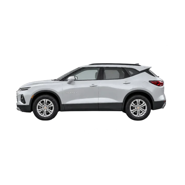 silver 2022 Chevrolet Blazer side (facing left) view