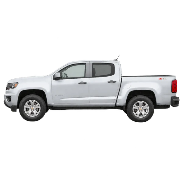 silver 2019 Chevrolet Colorado side (facing left) view