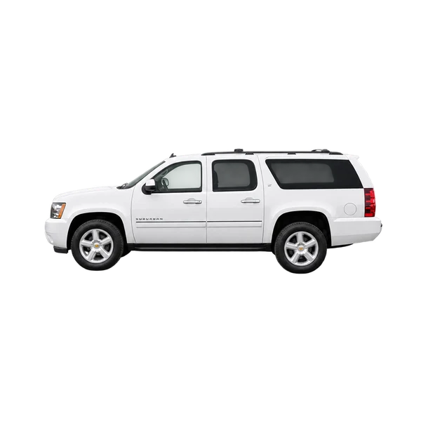 white 2008 Chevrolet Suburban side (facing left) view
