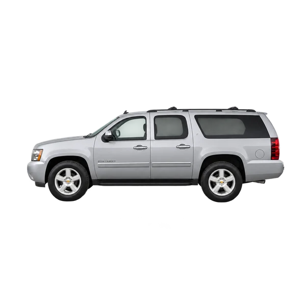 silver 2008 Chevrolet Suburban side (facing left) view