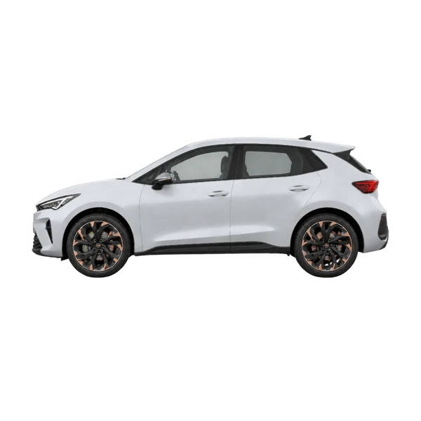 silver 2026 Cupra Raval side (facing left) view