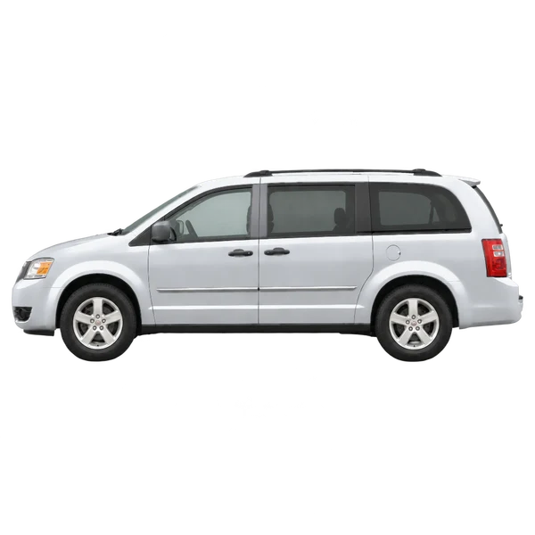silver 2019 Dodge Grand Caravan side (facing left) view
