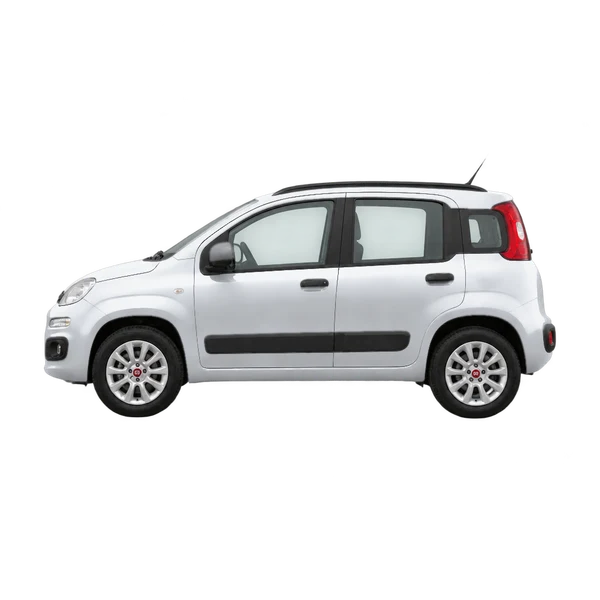 silver 2021 Fiat Panda side (facing left) view