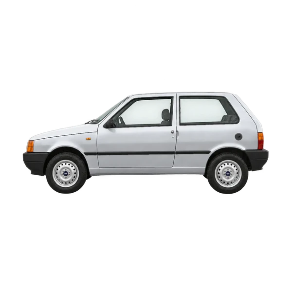silver 1992 Fiat Uno side (facing left) view