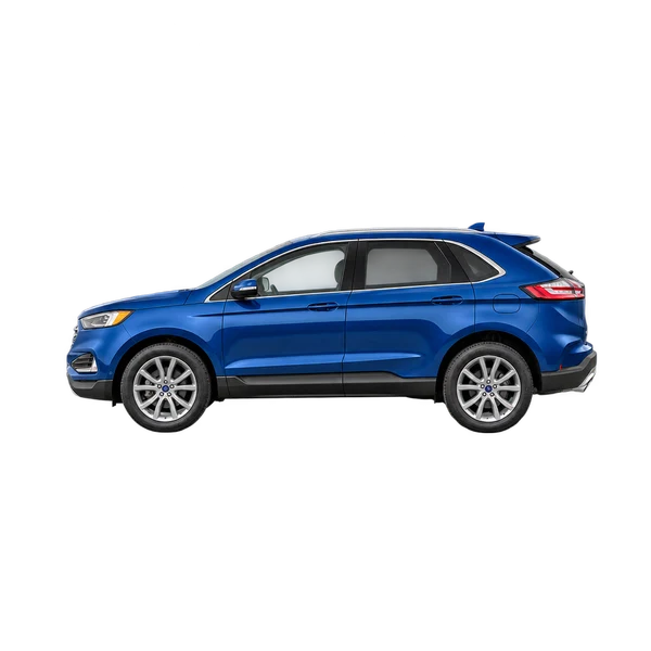 blue 2022 Ford Edge side (facing left) view
