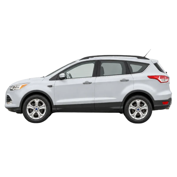 silver 2013 Ford Escape side (facing left) view