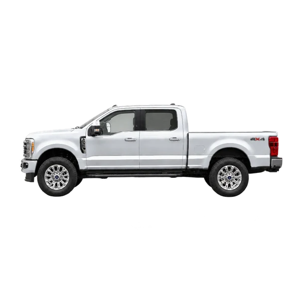 silver 2026 Ford F-350 side (facing left) view