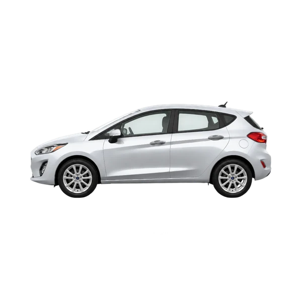 silver 2022 Ford Fiesta side (facing left) view