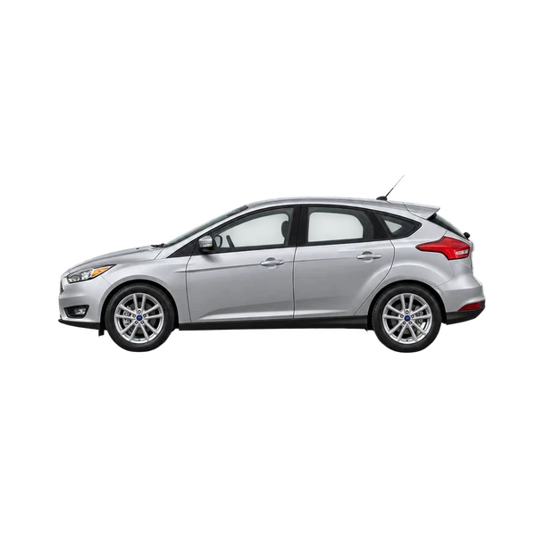silver 2018 Ford Focus side (facing left) view