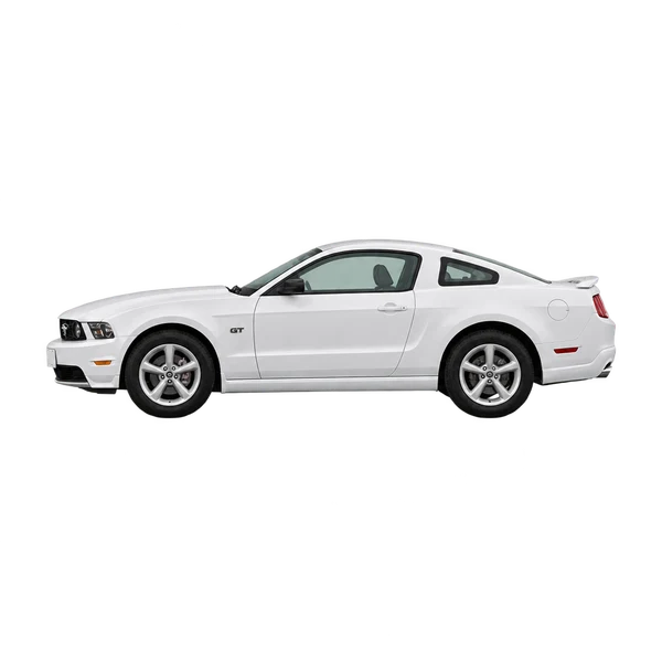white 2010 Ford Mustang side (facing left) view