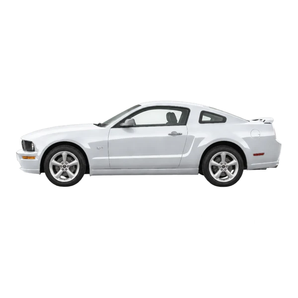 silver 2005 Ford Mustang GT side (facing left) view