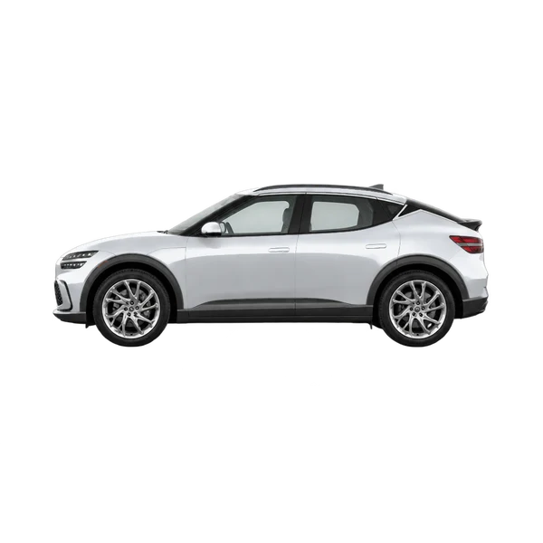 silver 2023 Genesis GV60 side (facing left) view