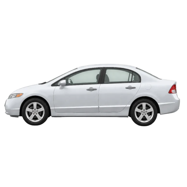silver 2010 Honda Civic side (facing left) view