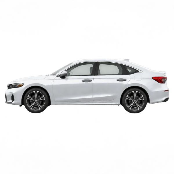 silver 2027 Honda Civic side (facing left) view