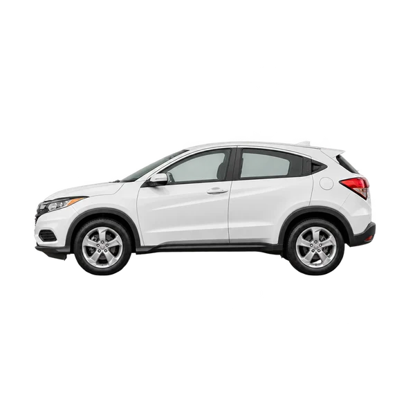 white 2019 Honda HR-V side (facing left) view