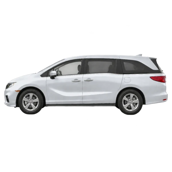 silver 2020 Honda Odyssey side (facing left) view