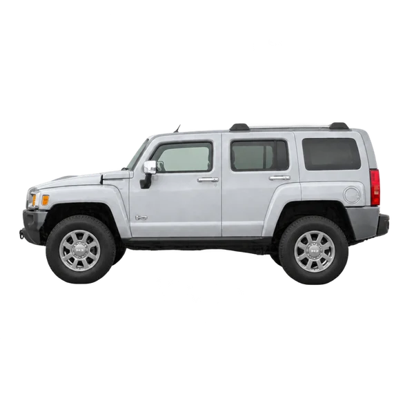 silver 2017 Hummer H3 side (facing left) view