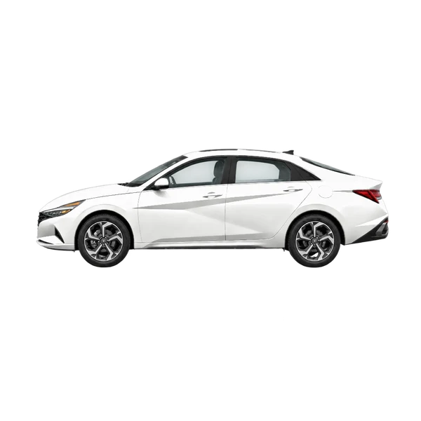white 2027 Hyundai Elantra side (facing left) view