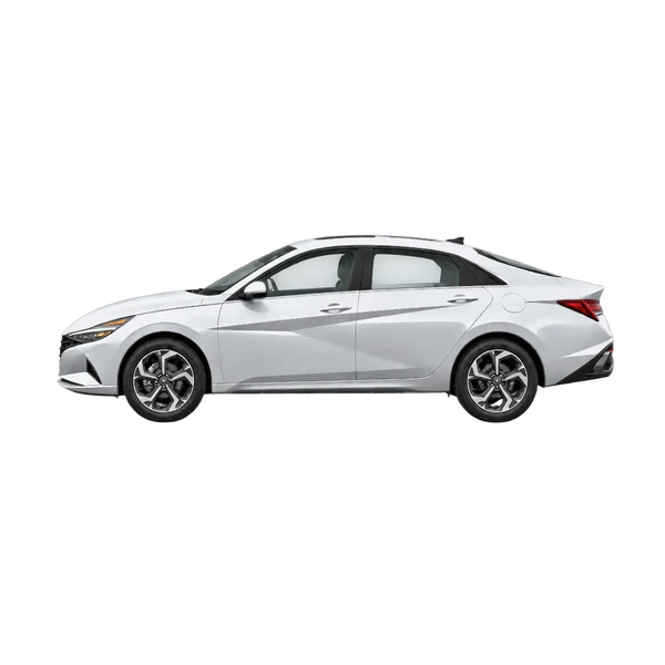 silver 2027 Hyundai Elantra side (facing left) view