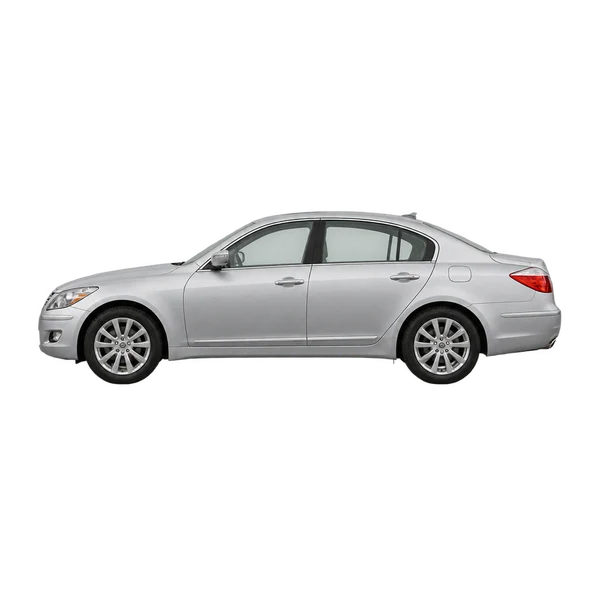 silver 2010 Hyundai Genesis side (facing left) view