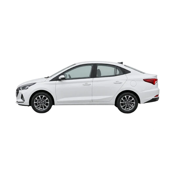 white 2027 Hyundai HB20S side (facing left) view