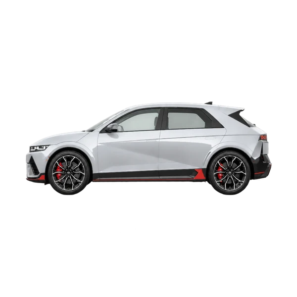 silver 2026 Hyundai Ioniq 5 N side (facing left) view