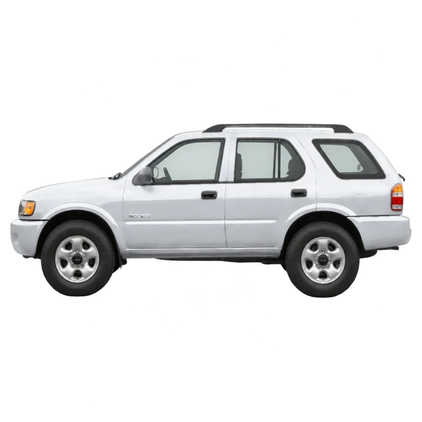 silver 2001 Isuzu Rodeo side (facing left) view