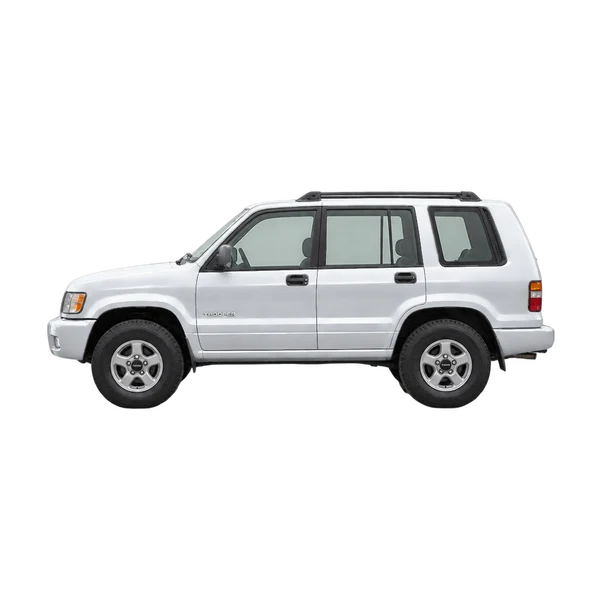 silver 2002 Isuzu Trooper side (facing left) view