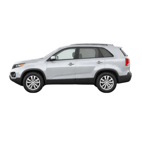 silver 2013 Kia Sorento side (facing left) view