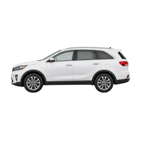 white 2020 Kia Sorento side (facing left) view