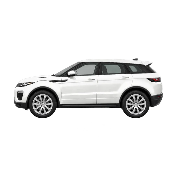 white 2022 Land Rover Range Rover Evoque side (facing left) view