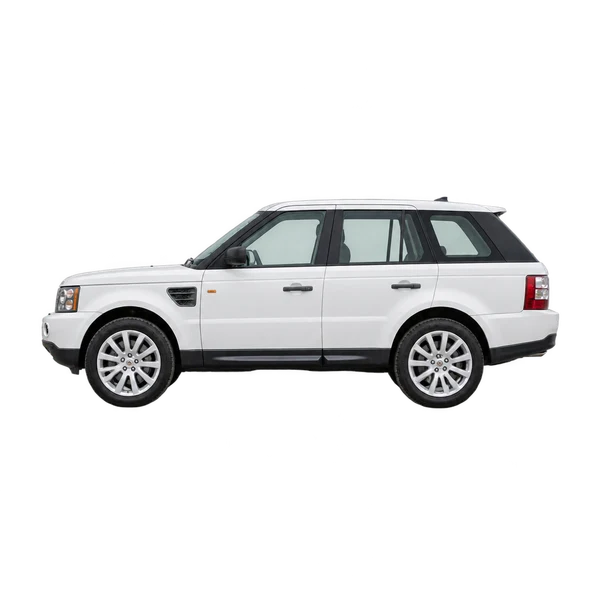 white 2010 Land Rover Range Rover Sport side (facing left) view