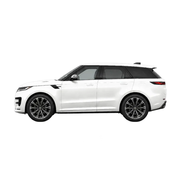 white 2024 Land Rover Range Rover Sport side (facing left) view