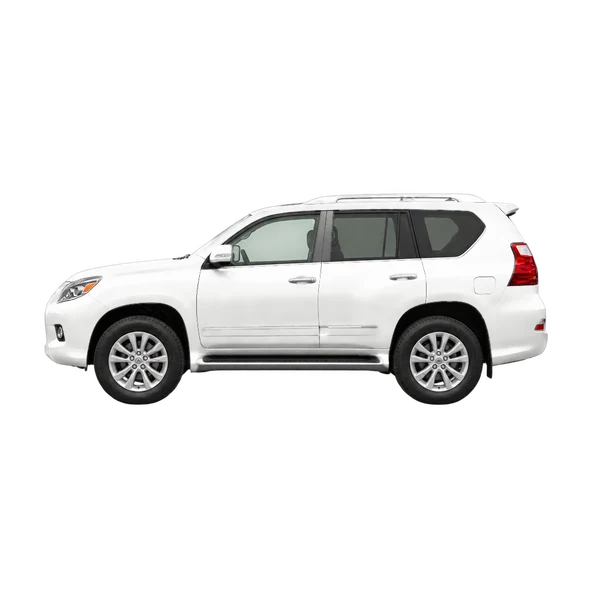 white 2014 Lexus GX side (facing left) view