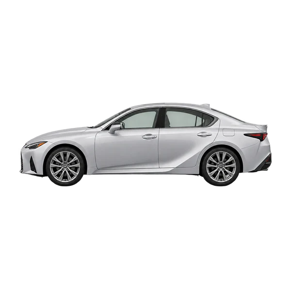 silver 2022 Lexus IS side (facing left) view