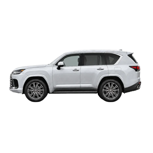 silver 2023 Lexus LX 600 side (facing left) view