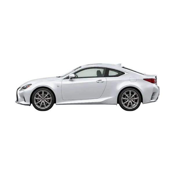 silver 2016 Lexus RC side (facing left) view