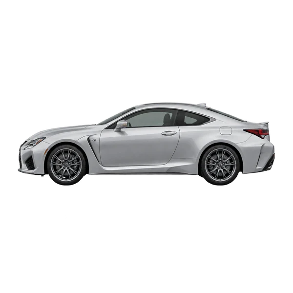 silver 2025 Lexus RC F side (facing left) view
