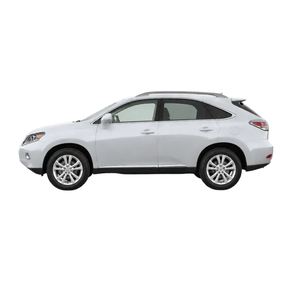silver 2012 Lexus RX350 side (facing left) view