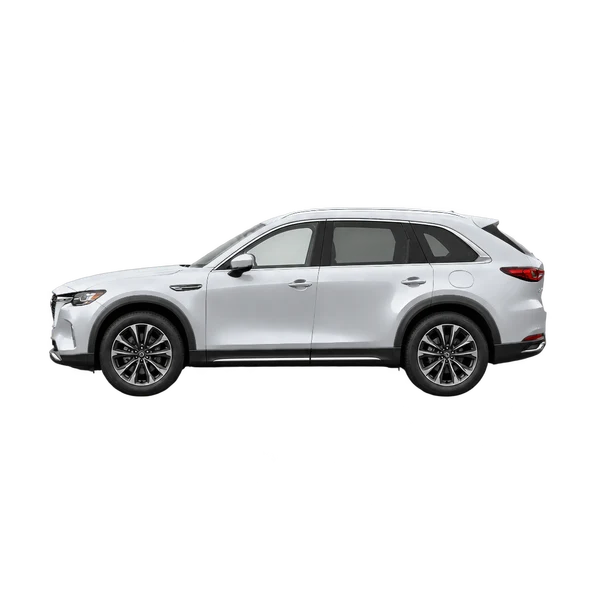 silver 2024 Mazda CX-90 side (facing left) view