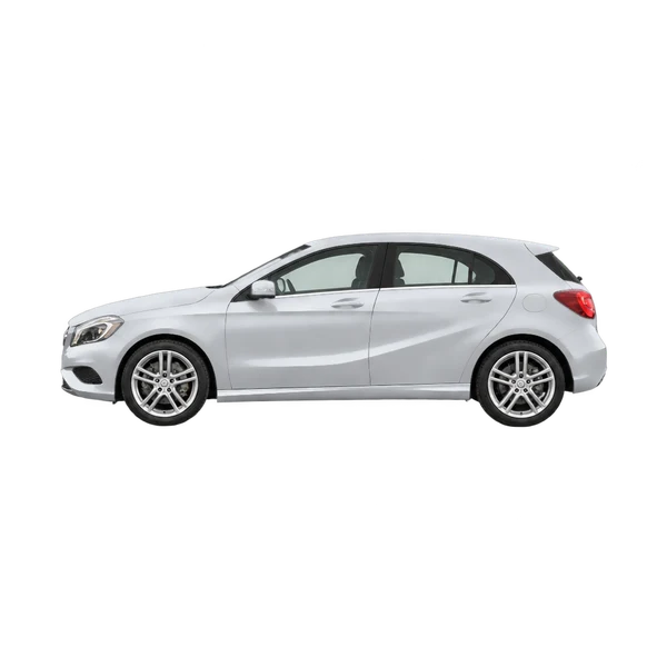 silver 2015 Mercedes-Benz A-Class side (facing left) view