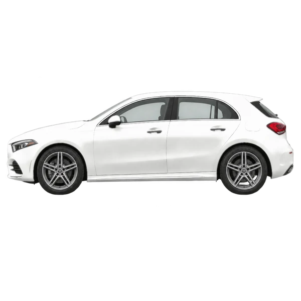 white 2020 Mercedes-Benz A-Klasse side (facing left) view
