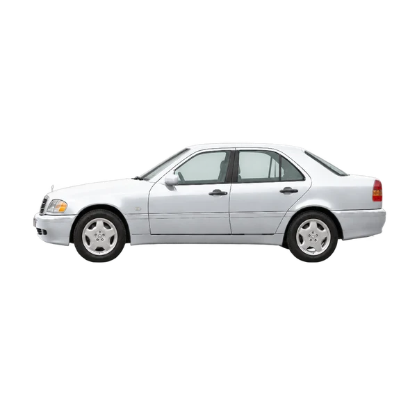 silver 1996 Mercedes-Benz C-Class side (facing left) view