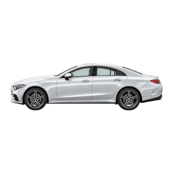 silver 2023 Mercedes-Benz CLS side (facing left) view