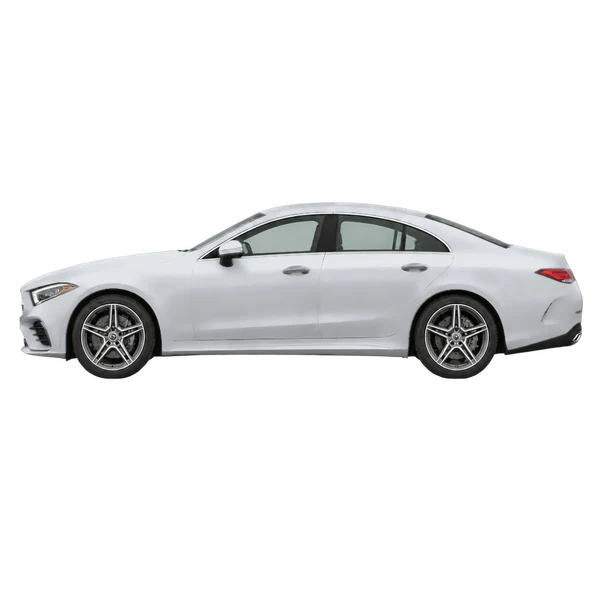 silver 2023 Mercedes-Benz CLS 450 4Matic side (facing left) view
