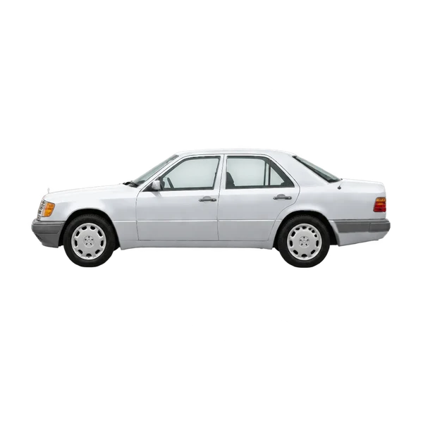 silver 1993 Mercedes-Benz E side (facing left) view