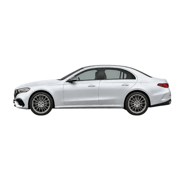 silver 2024 Mercedes-Benz E-Class side (facing left) view