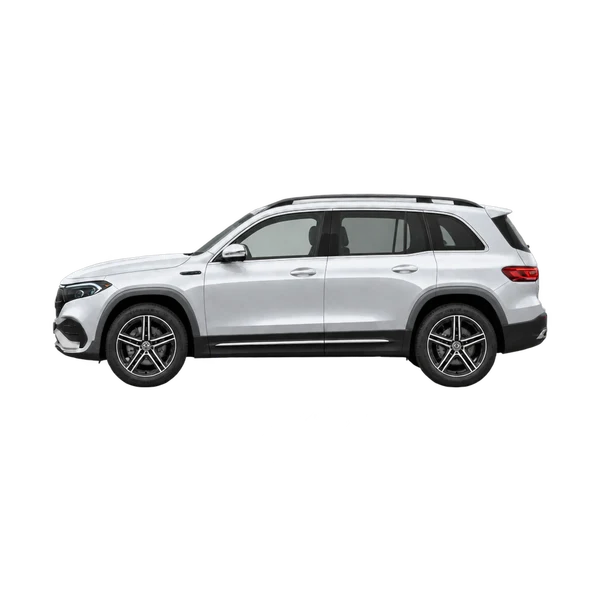 silver 2023 Mercedes-Benz EQB side (facing left) view